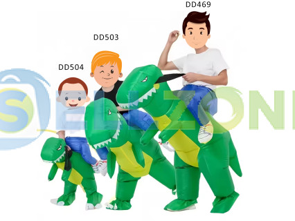 Φουσκωτή στολή πάρτι "Riding a dinosaur" για παιδιά και ενήλικες - DD469/ 503/4